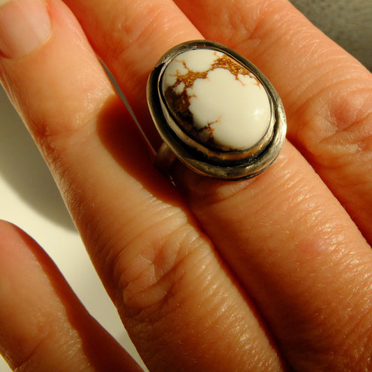 Manon Wild Horse Jasper Ring in Sterling Silver