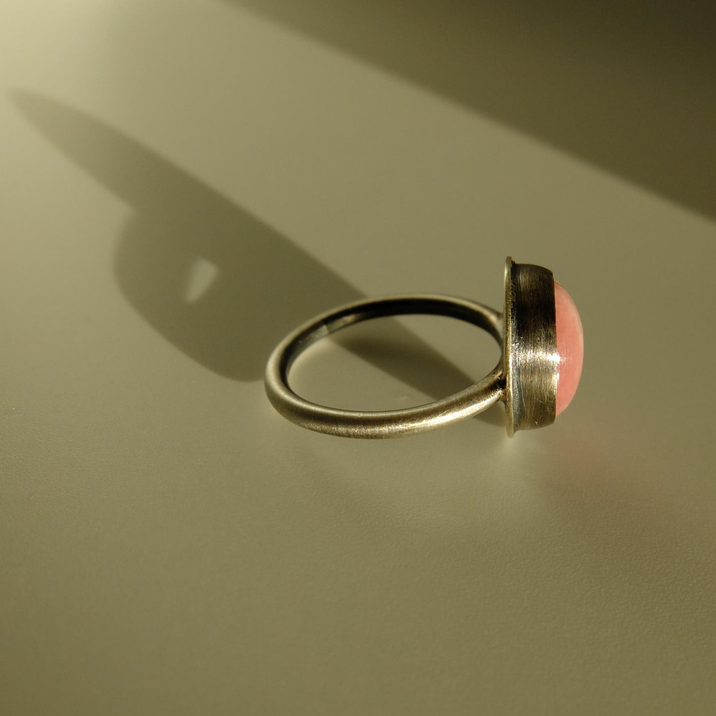 Elise Rhodochrosite Sterling Silver Ring
