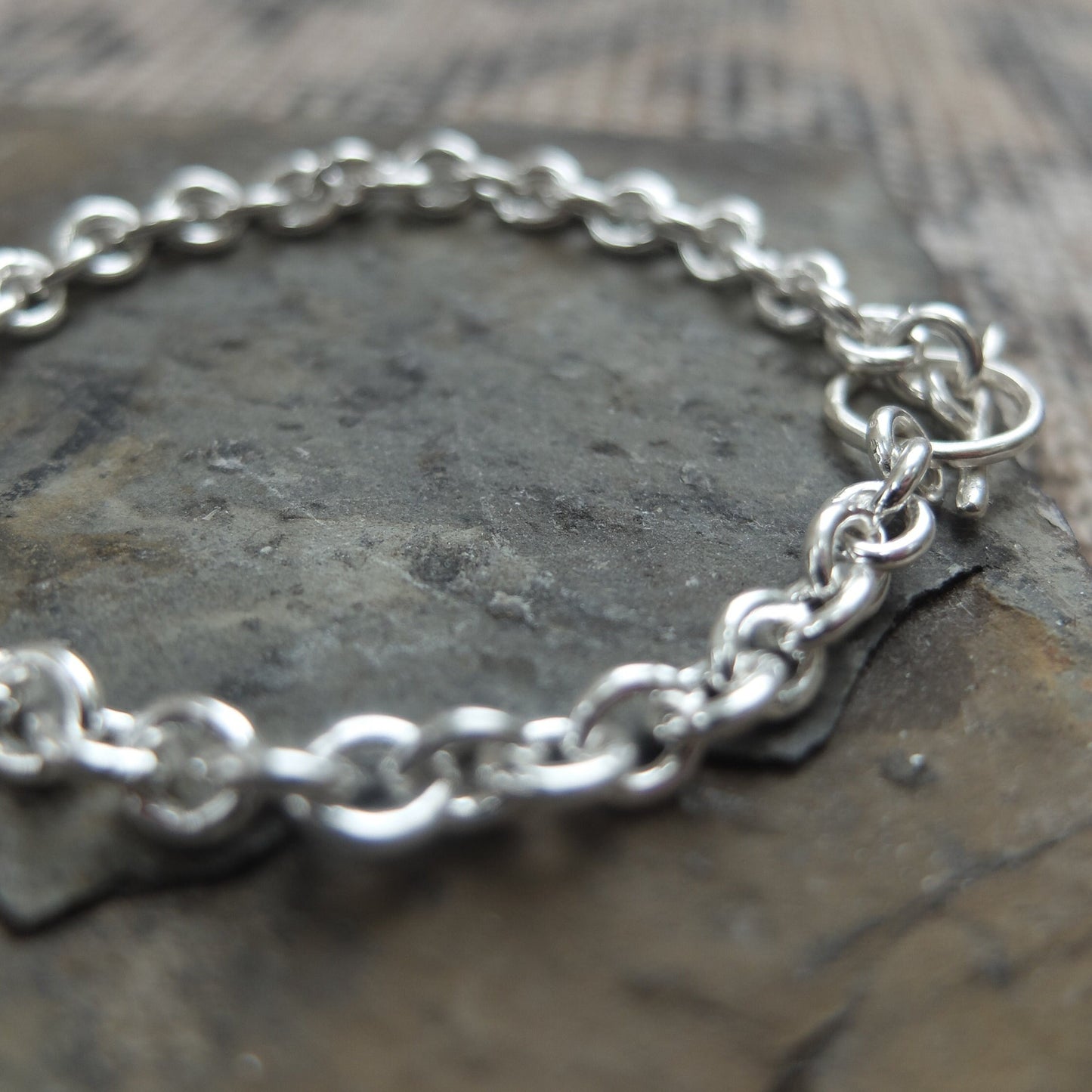 Rome Large Link Sterling Silver Bracelet