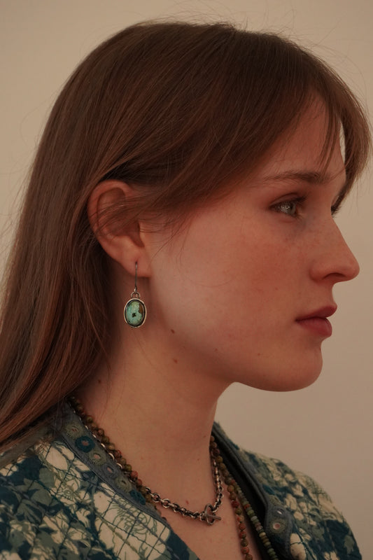 Isabella Turquoise Sterling Silver Drop Earrings