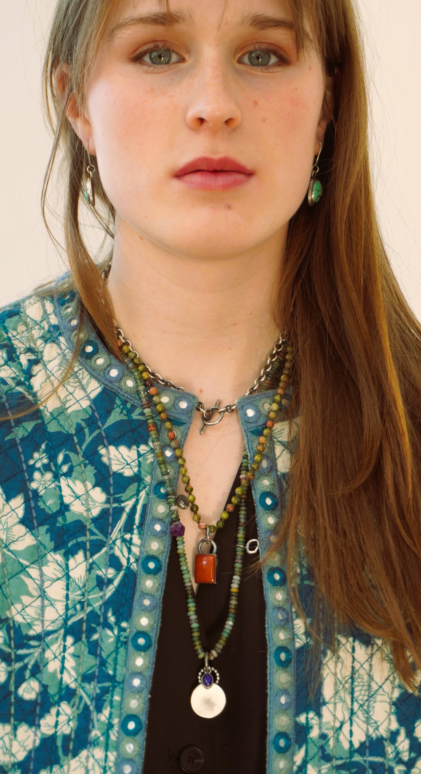 Celine Protective Talisman Multi-Gemstone Necklace