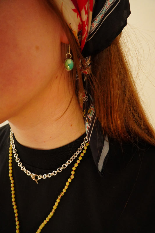 Isabella Turquoise II Sterling Silver Drop Earrings small