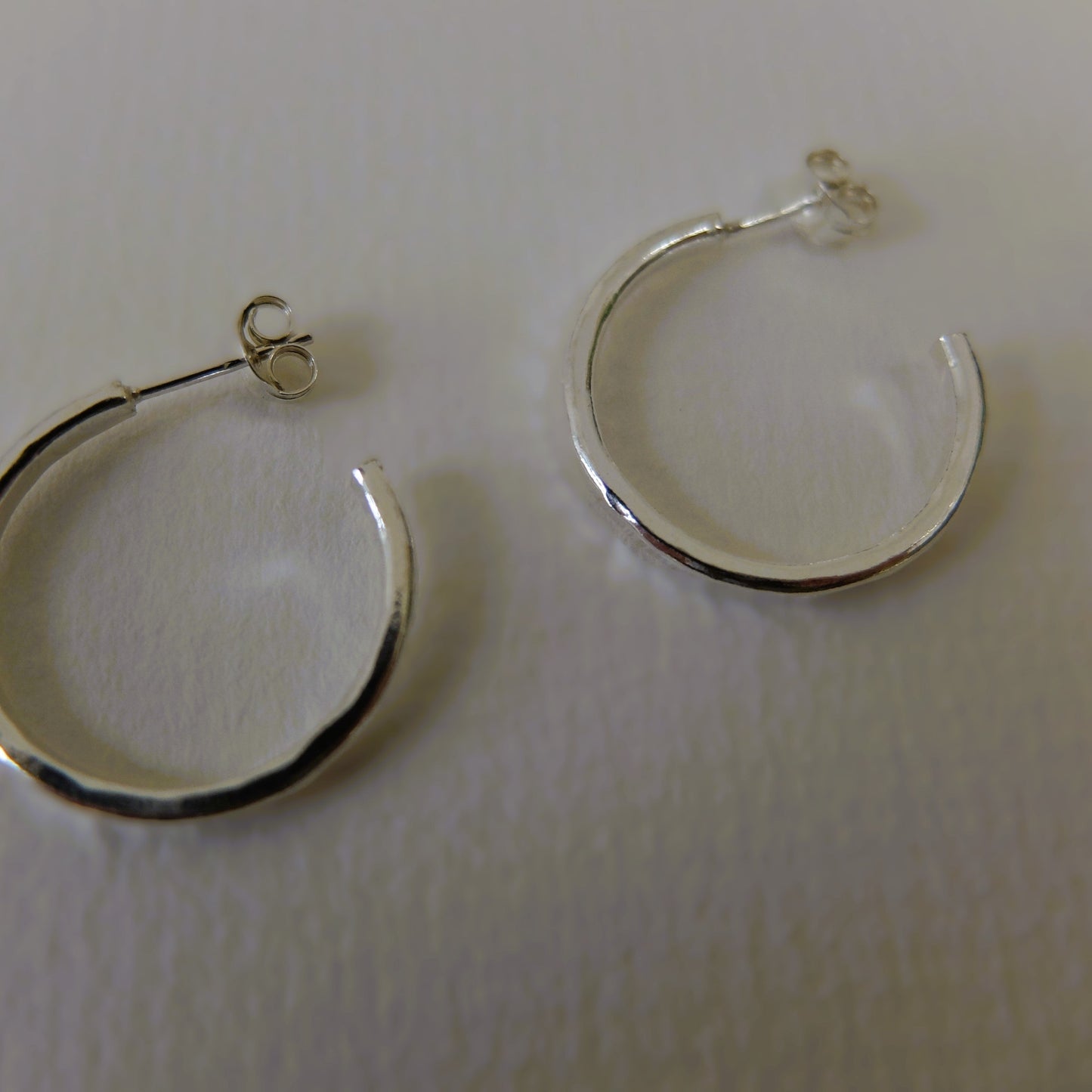 Aro Sterling Silver Textured Hoop