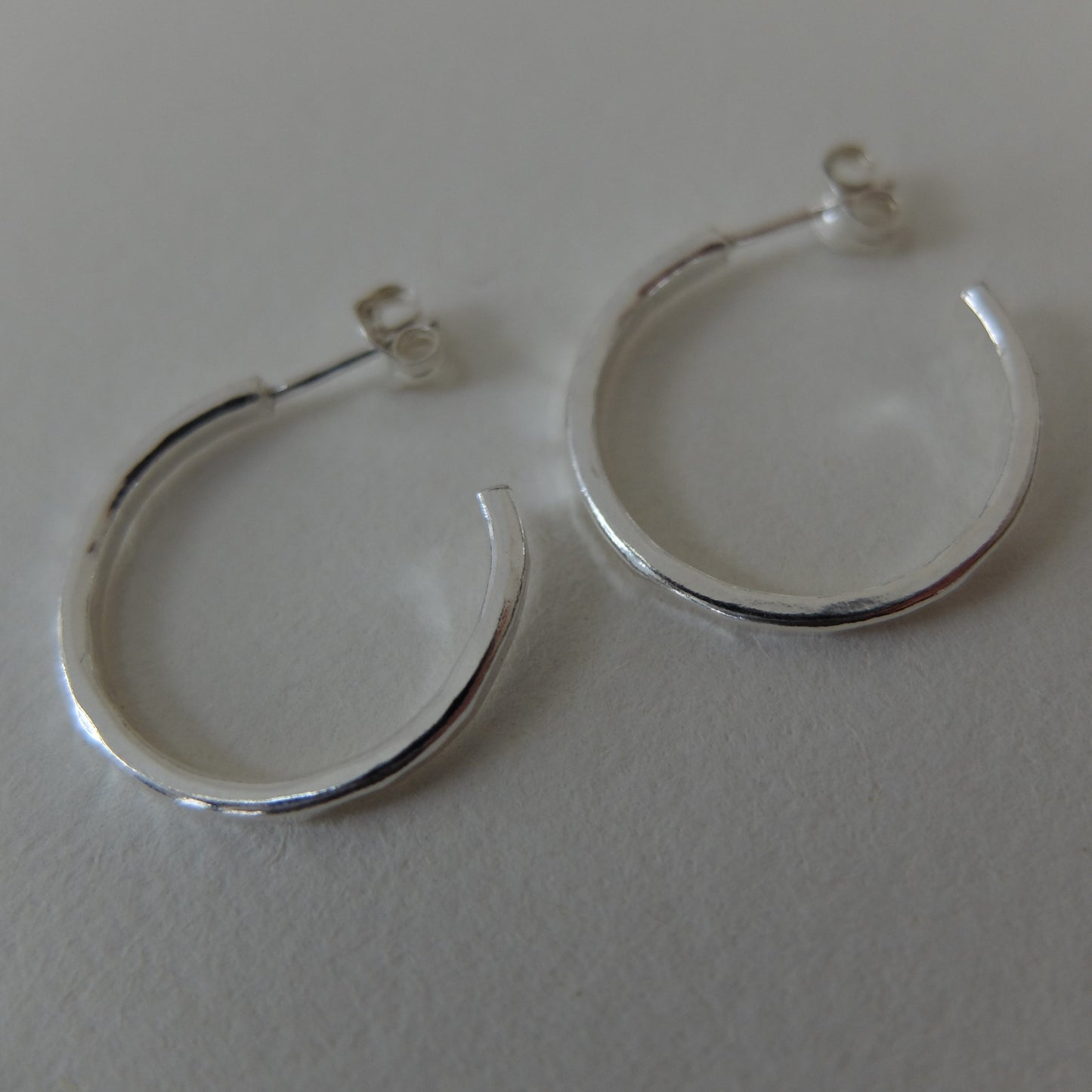 Aro Sterling Silver Textured Hoop