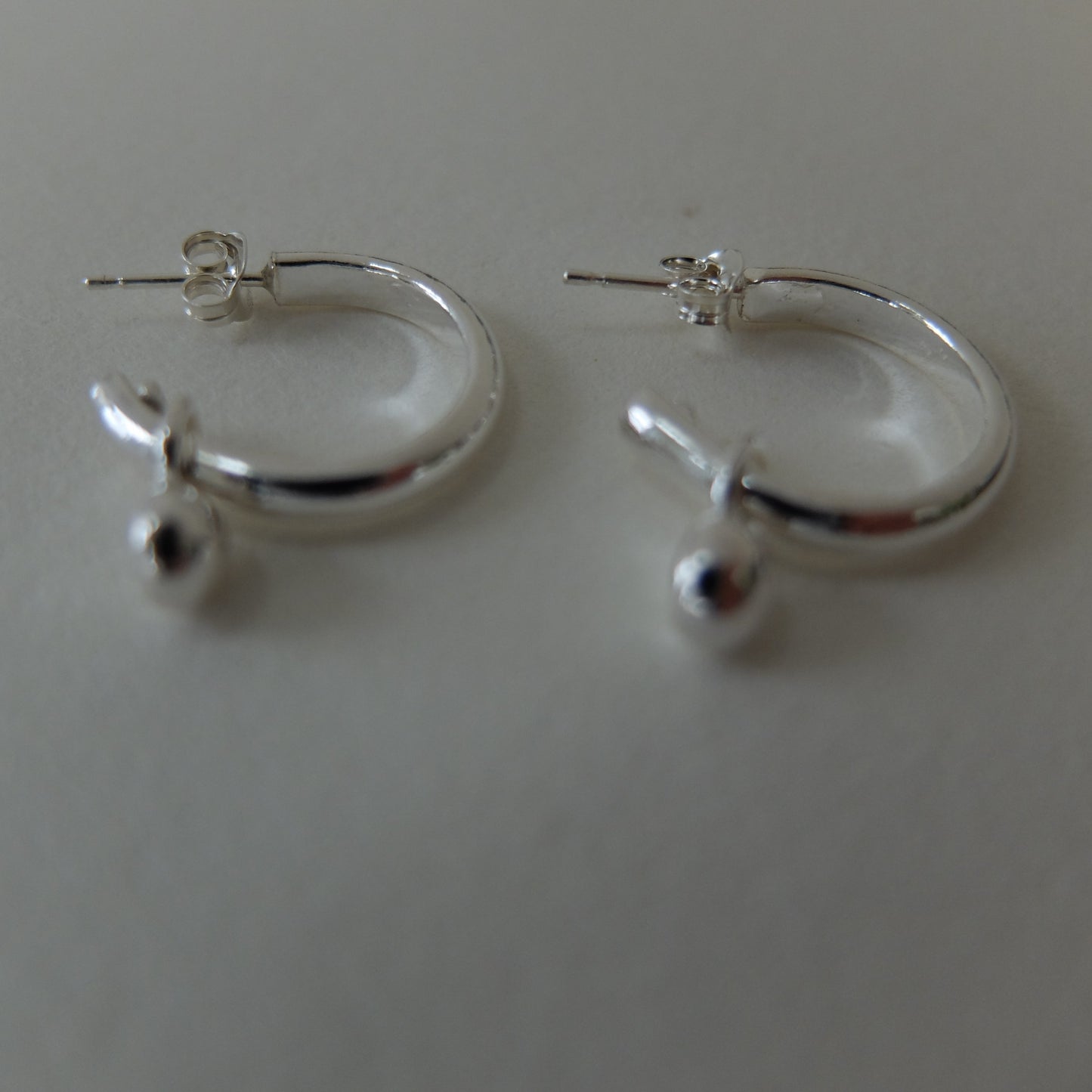 Combi Drop Sterling Silver Hoops
