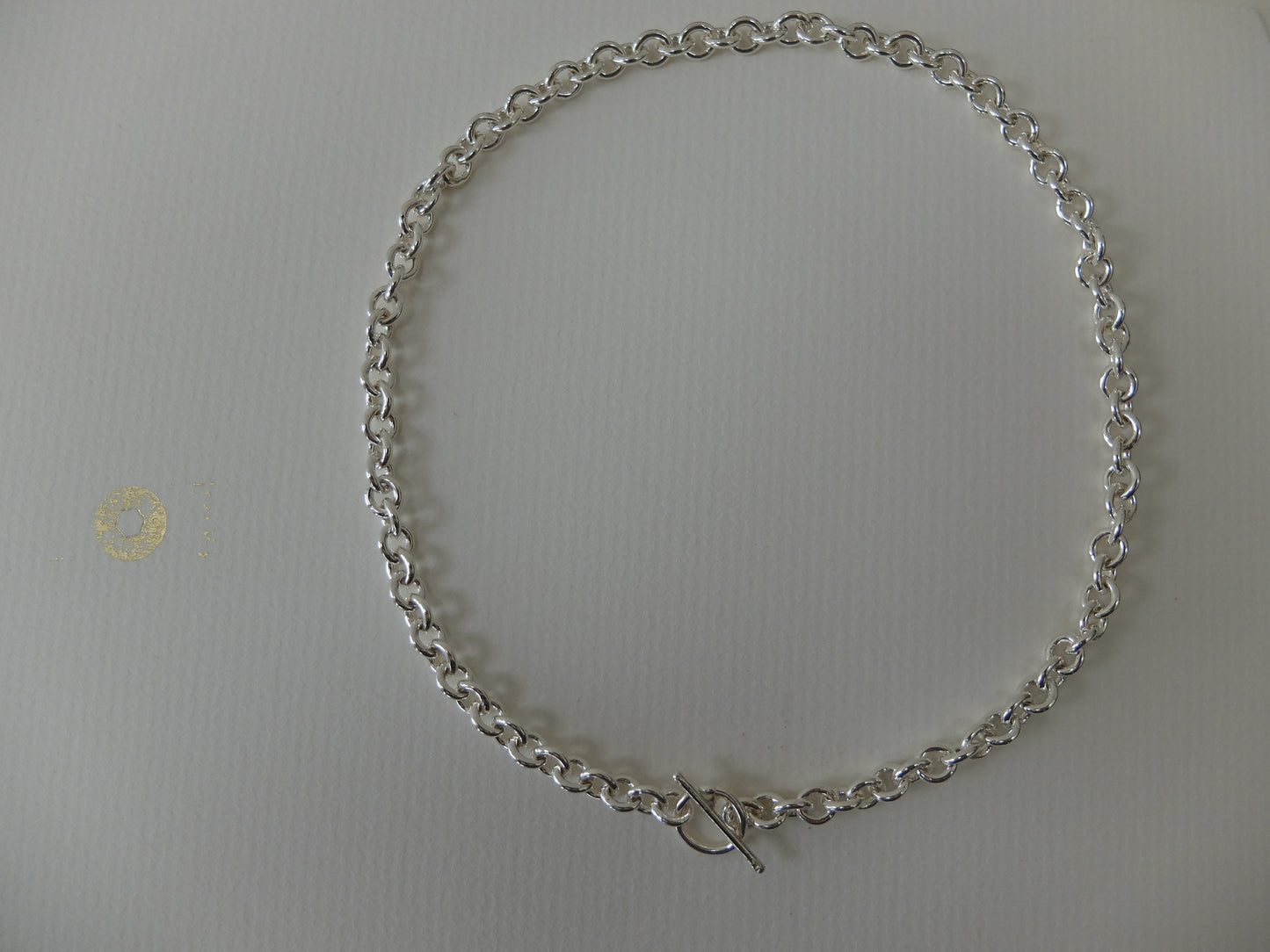 Rome large link 14 inches Sterling silver necklace
