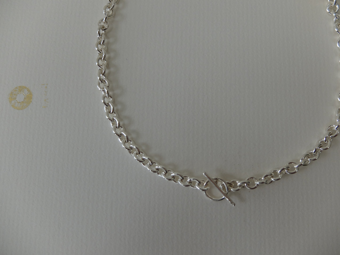 Rome large link 14 inches Sterling silver necklace