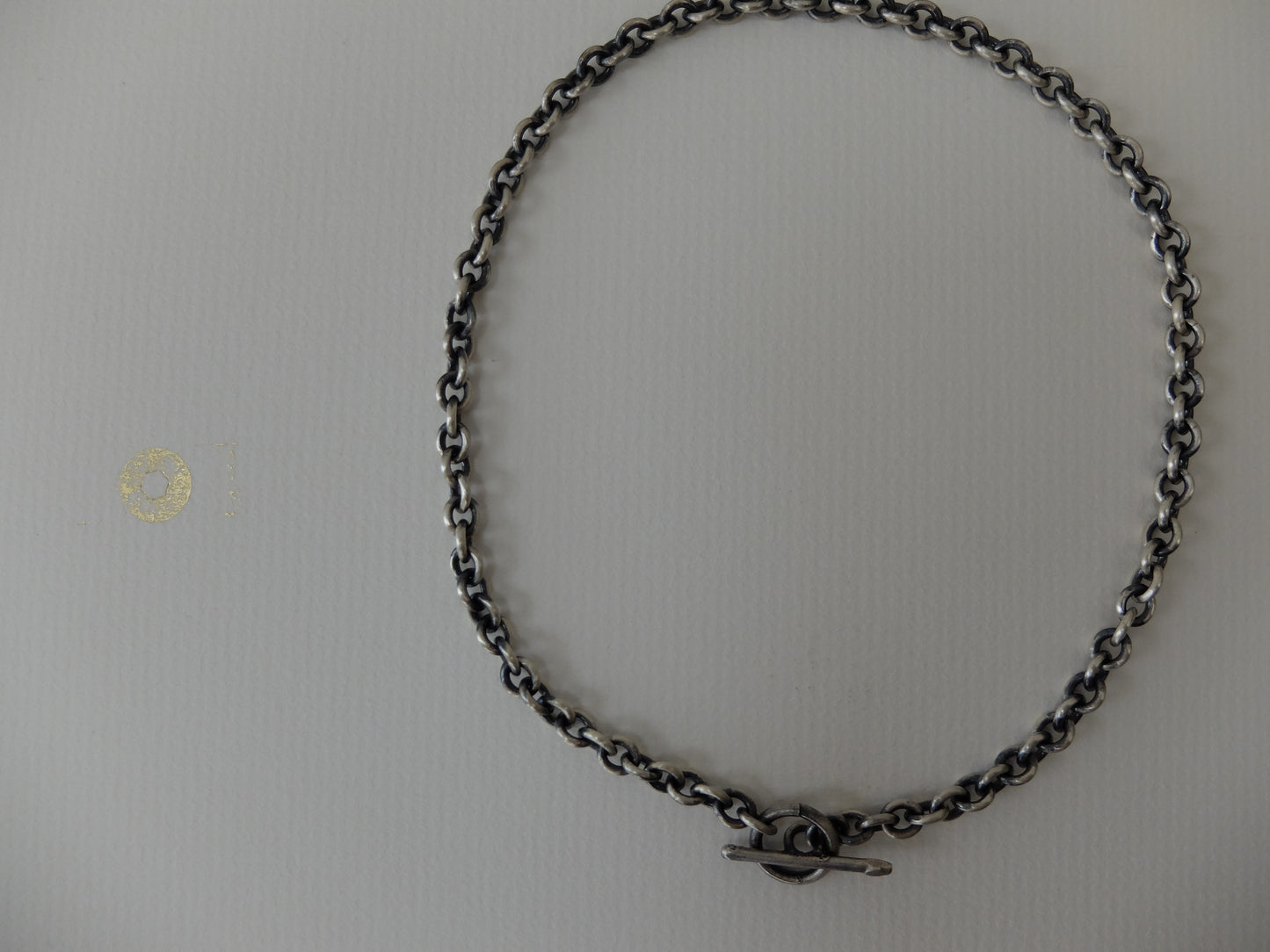 Rome large link 14 inches Sterling silver necklace