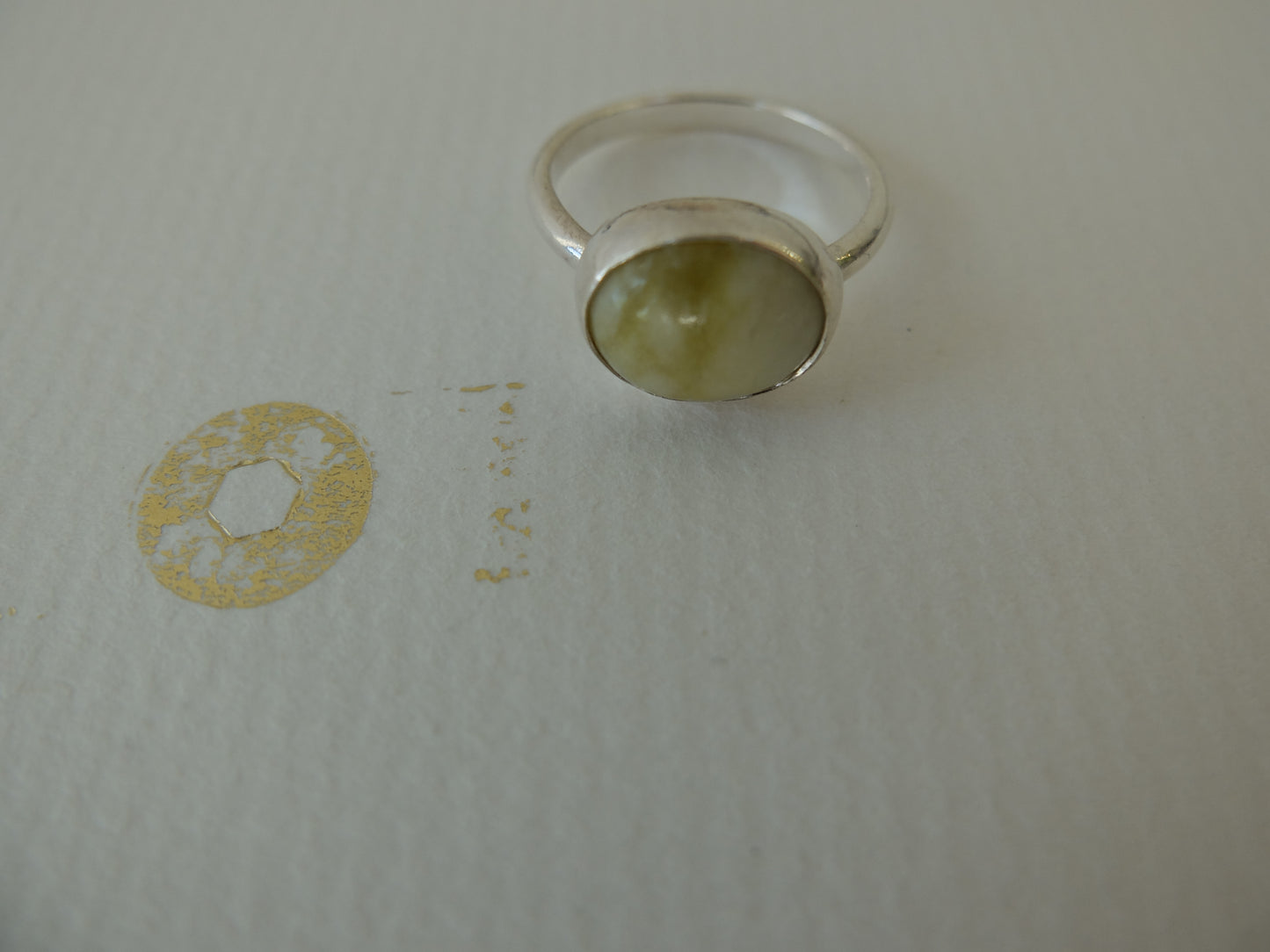 Flora Skye Marble Sterling Silver Ring