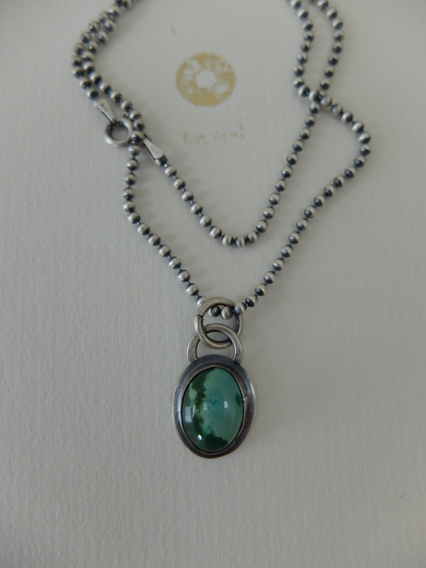 Cleopatra Silver Tibetan Turquoise Necklace