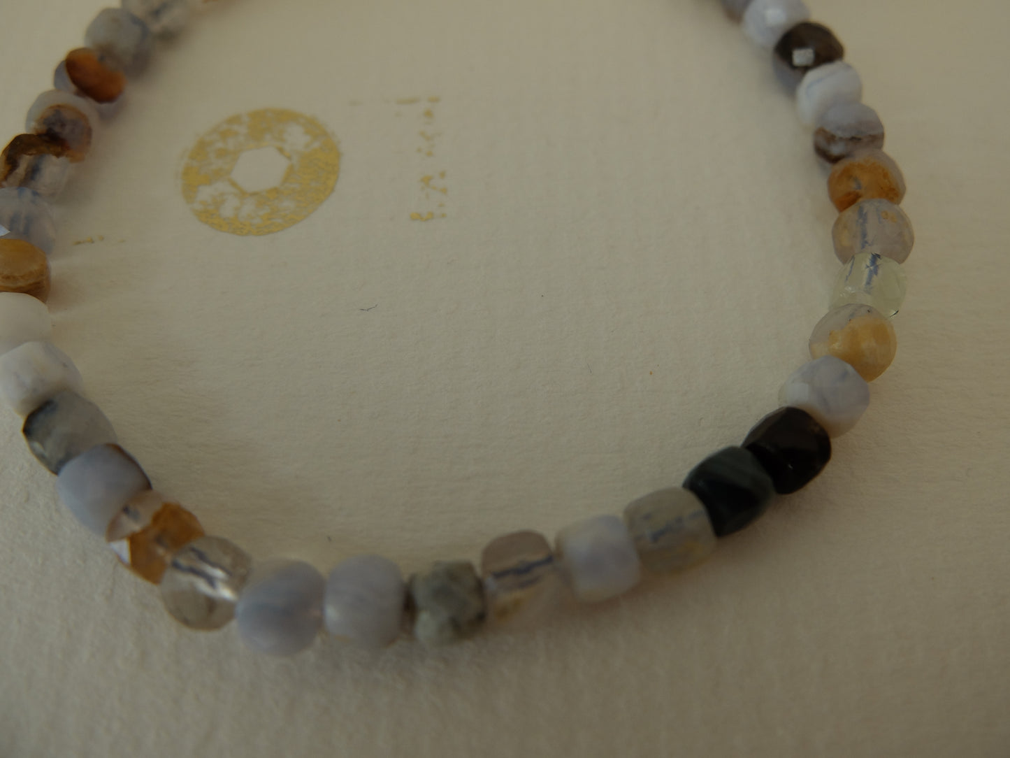 Blue Lace Agate Bracelet in Sterling Silver