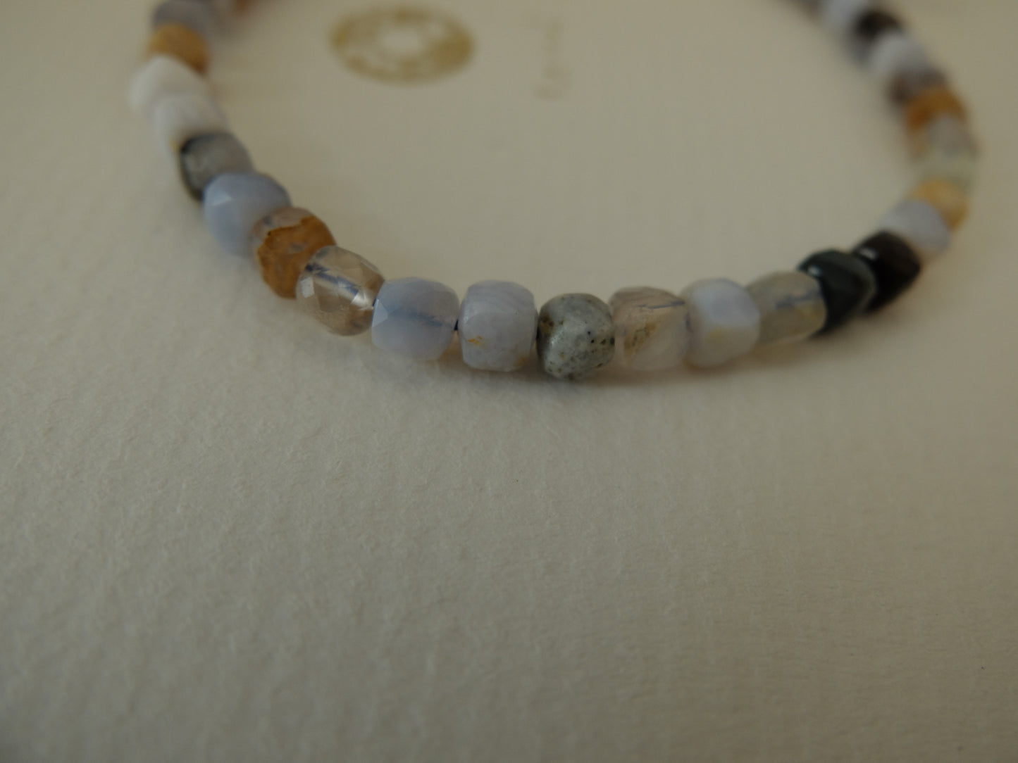 Blue Lace Agate Bracelet in Sterling Silver
