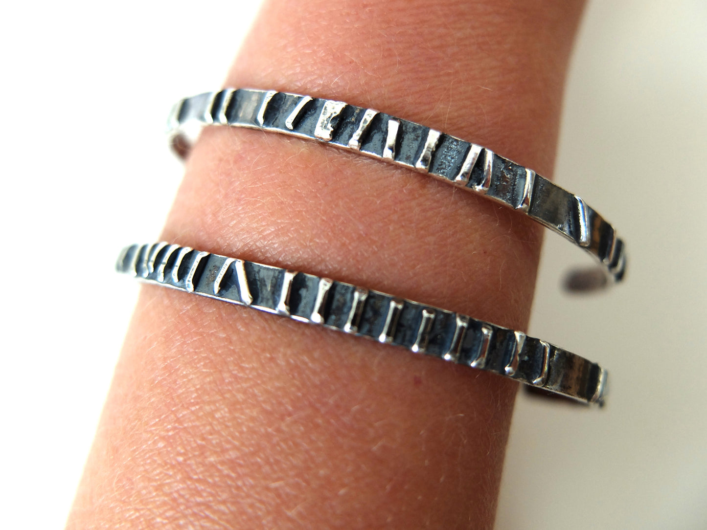 Pillars Sterling Silver Cuff Bracelet