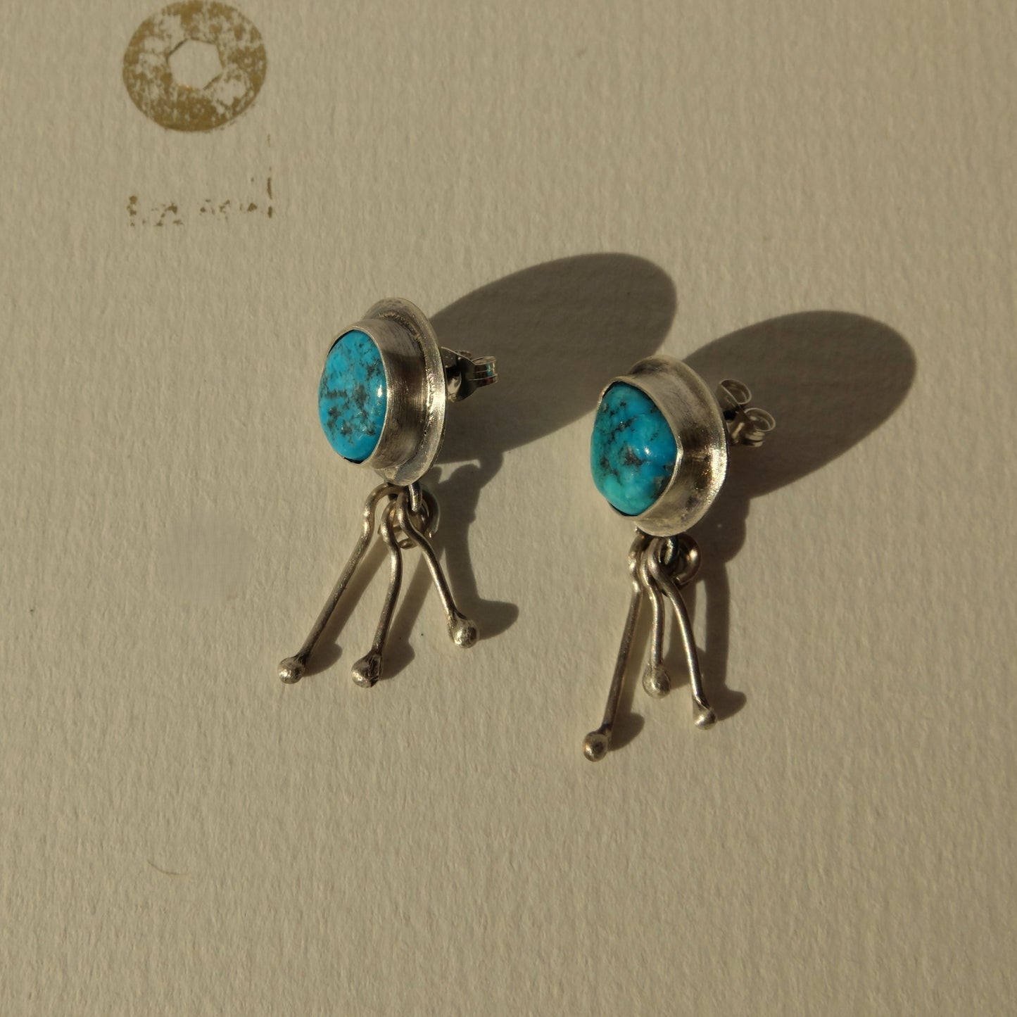 Ethel Kingsman Turquoise stud earrings in Sterling Silver