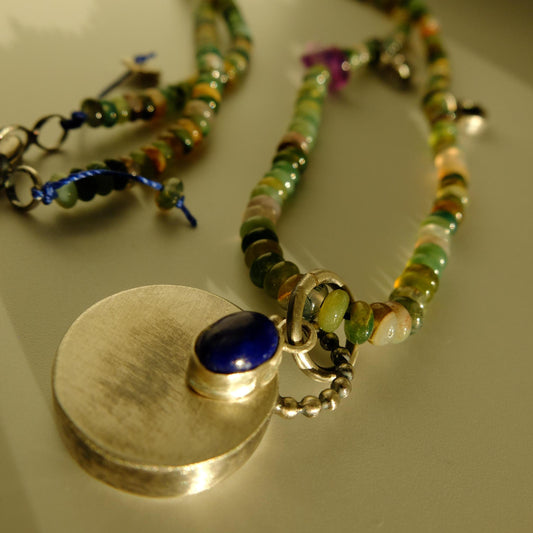 Celine Protective Talisman Multi-Gemstone Necklace