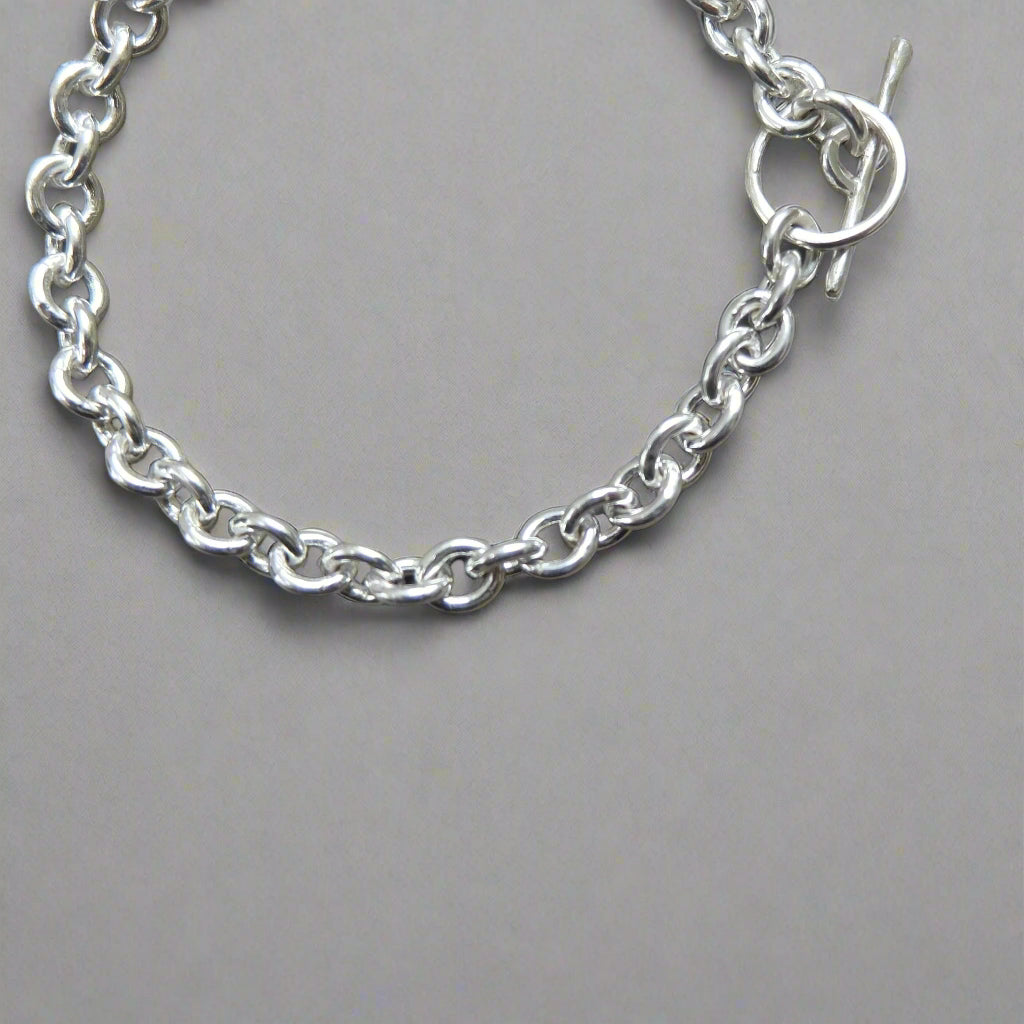 Rome Large Link Sterling Silver Bracelet
