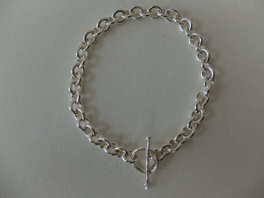 Rome Large Link Sterling Silver Bracelet