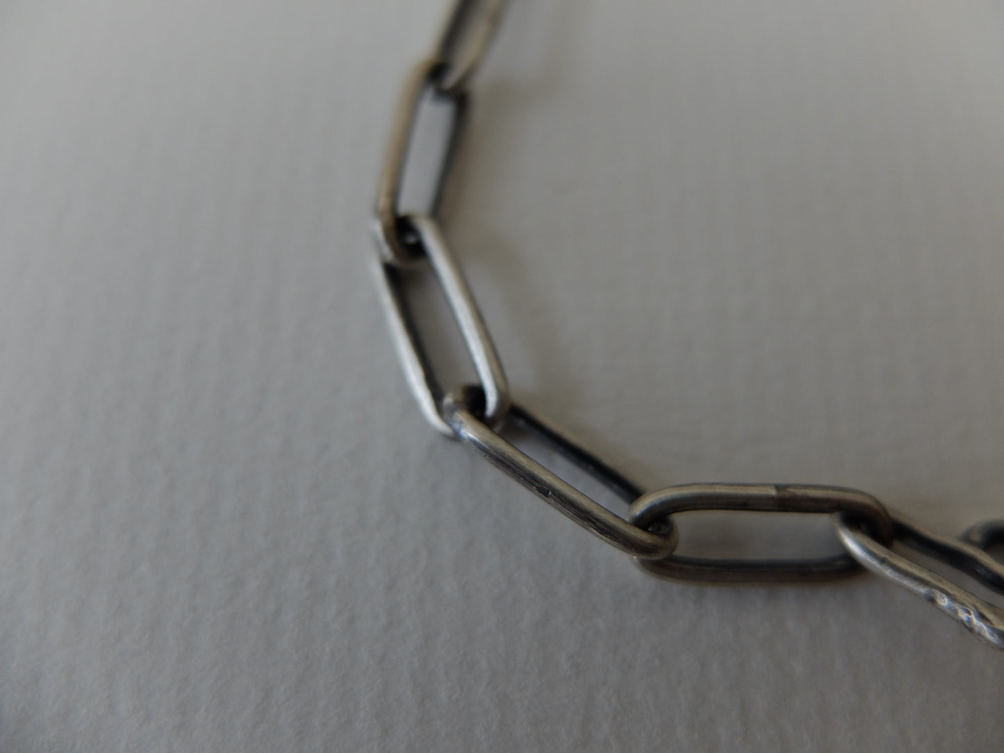Sophia Handmade Paperclip Bracelet in Sterling Silver