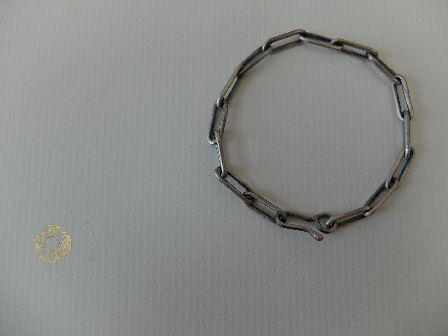 Sophia Handmade Paperclip Bracelet in Sterling Silver