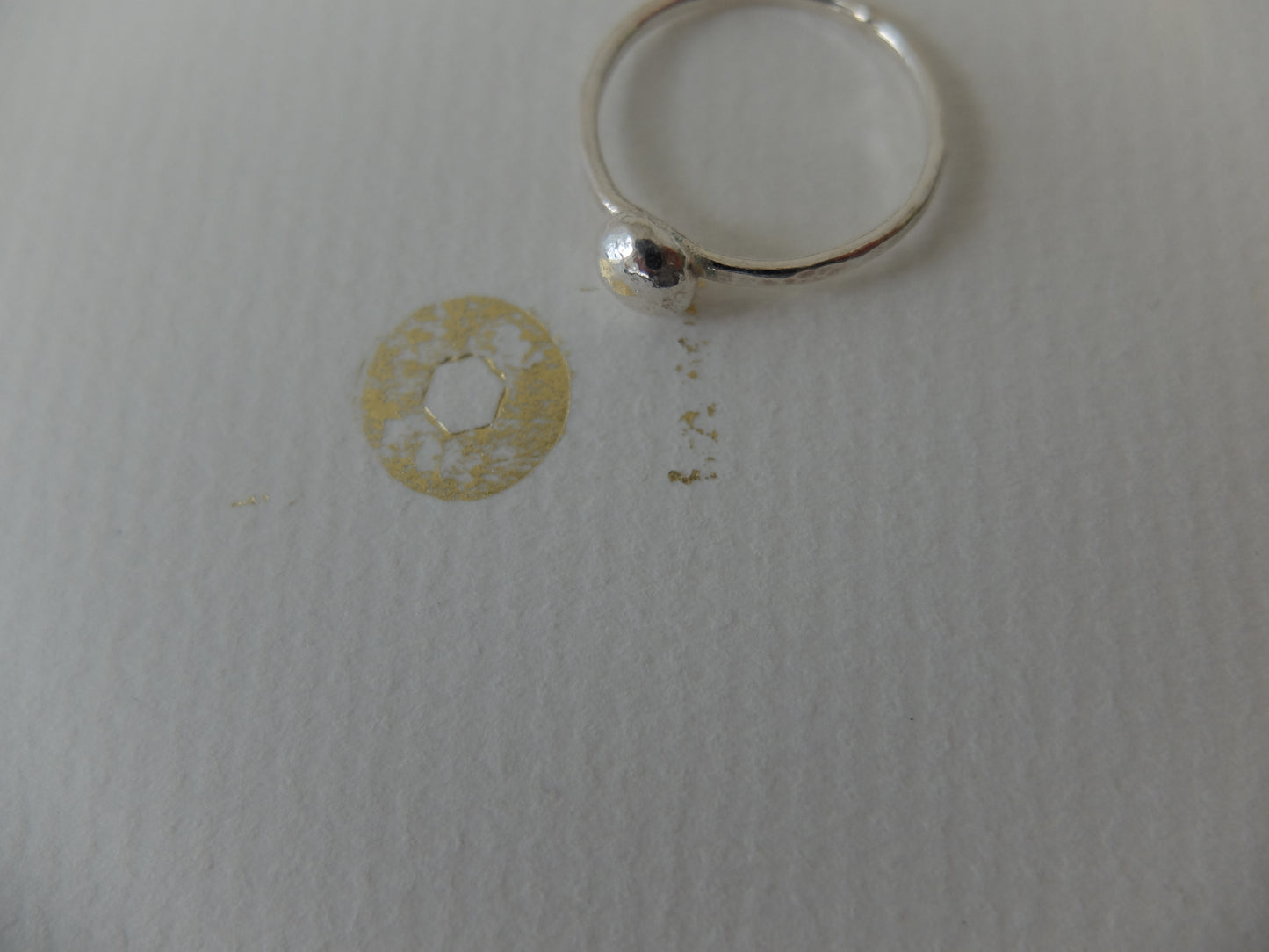 Drop Accent Ring in Sterling Silver