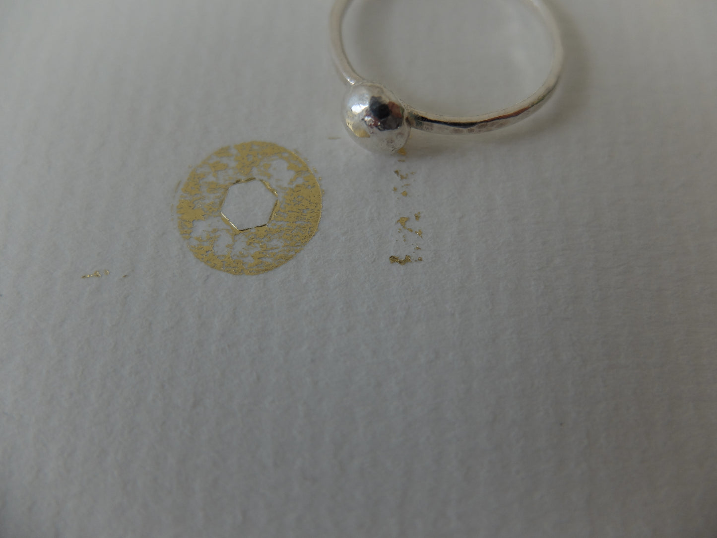 Drop Accent Ring in Sterling Silver