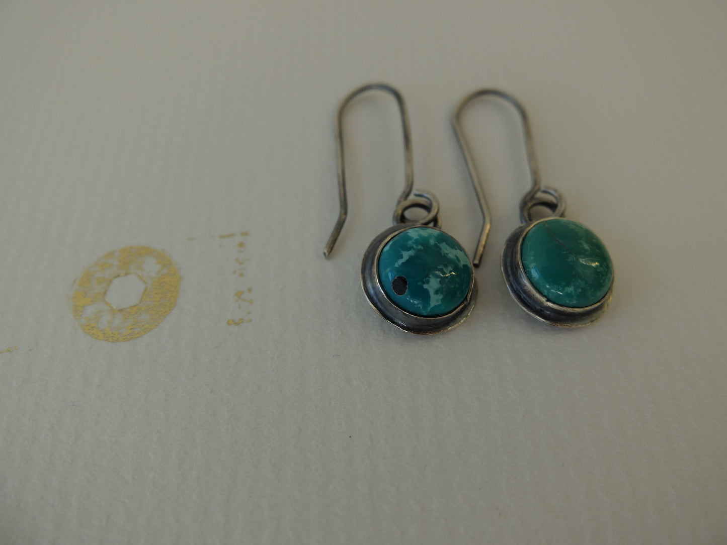 Isabella Turquoise I Sterling Silver Drop Earrings small
