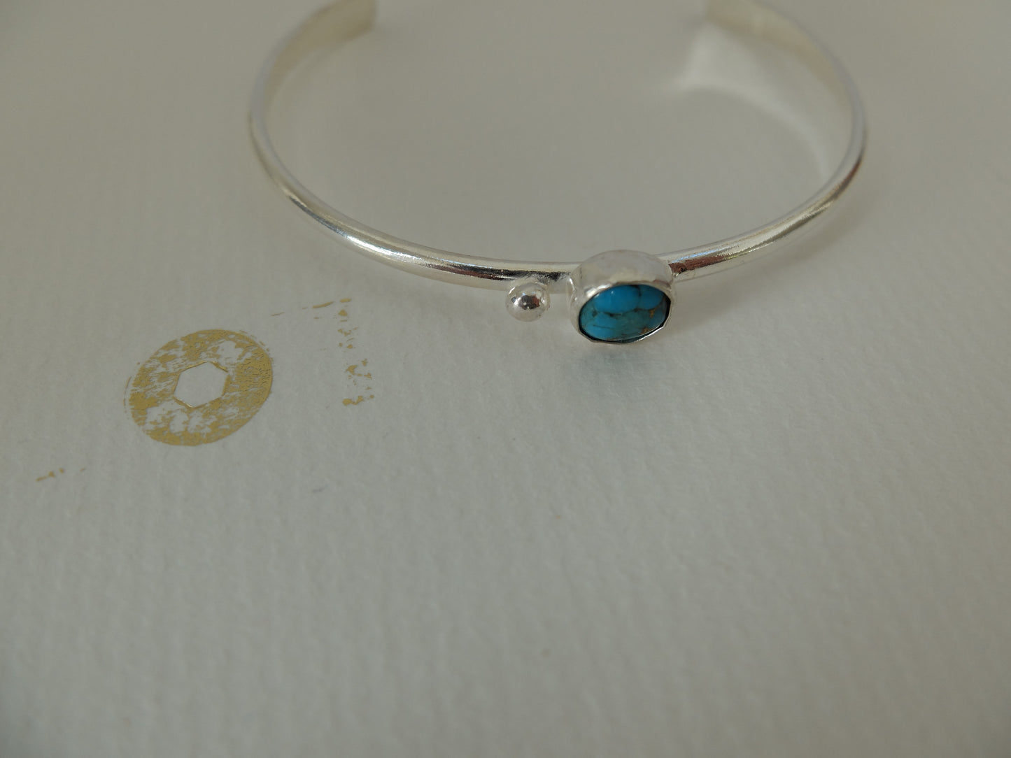 Esther Mohave Turquoise Cuff Bracelet in Sterling Silver