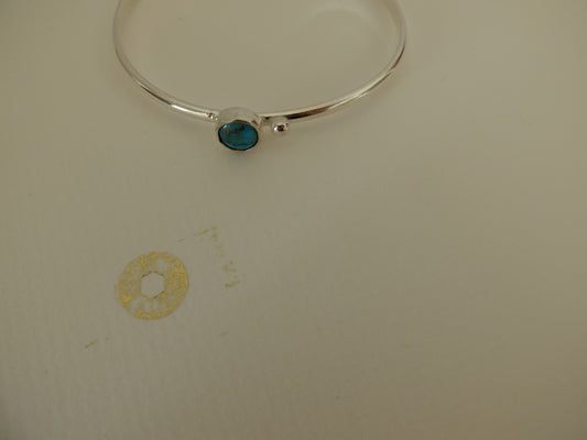 Esther Mohave Turquoise Cuff Bracelet in Sterling Silver