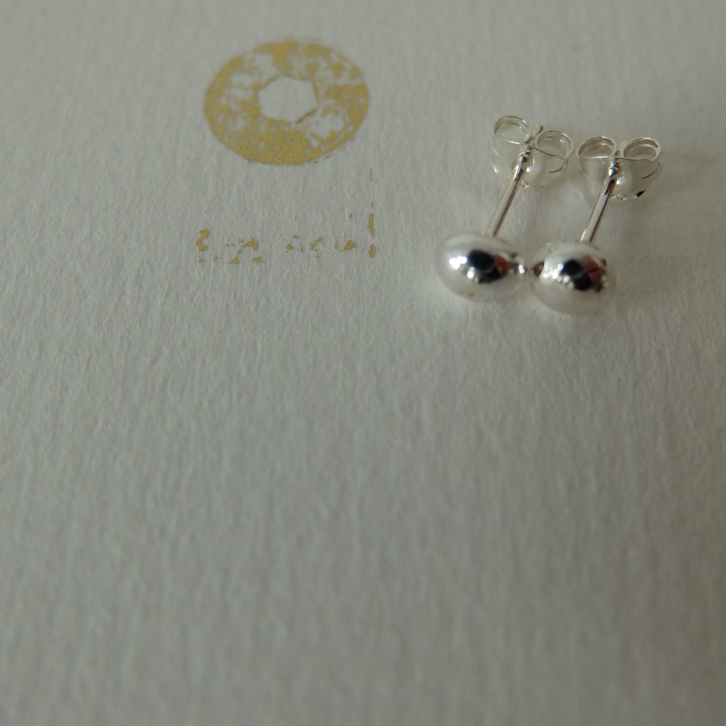 Drop Stud Earrings in Sterling silver