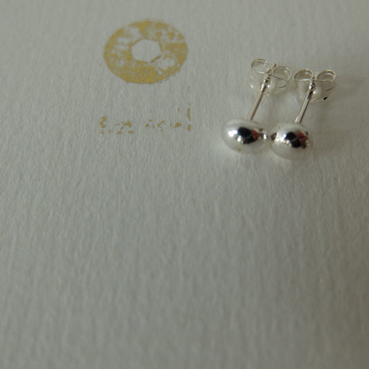 Drop Stud Earrings in Sterling silver