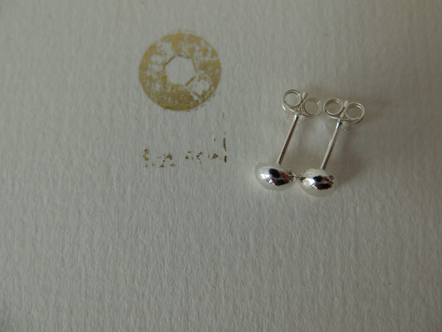 Drop Stud Earrings in Sterling silver