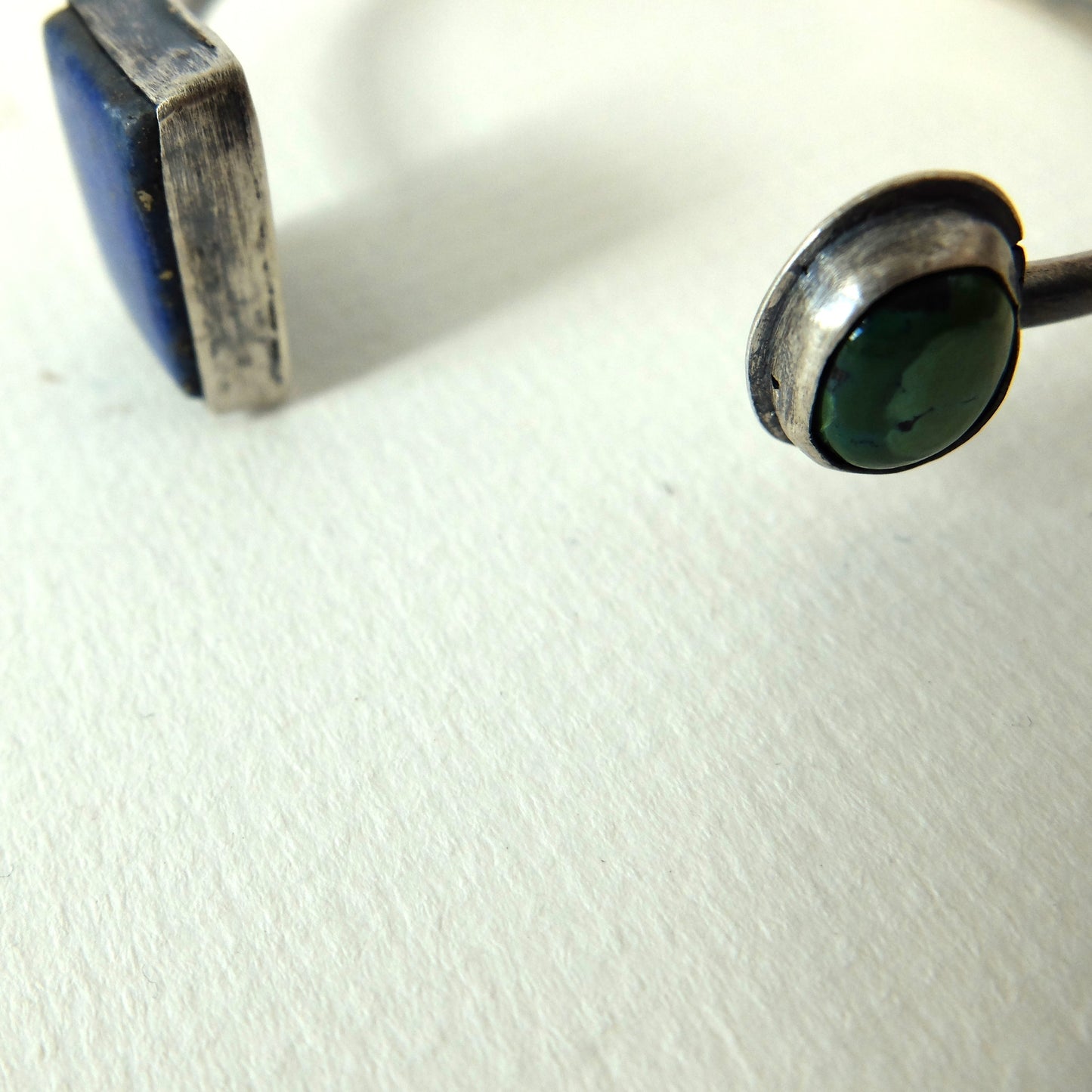 Agnes Lapis lazuli and Tibetan Turquoise Torque in Sterling Silver