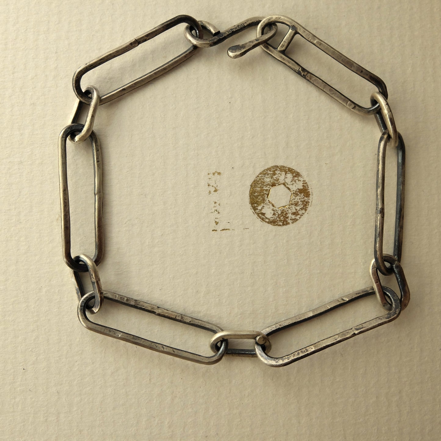 Ellie Large Paperclip chain Bracelet in Sterling Silver