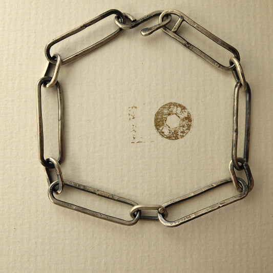 Ellie Large Paperclip chain Bracelet in Sterling Silver