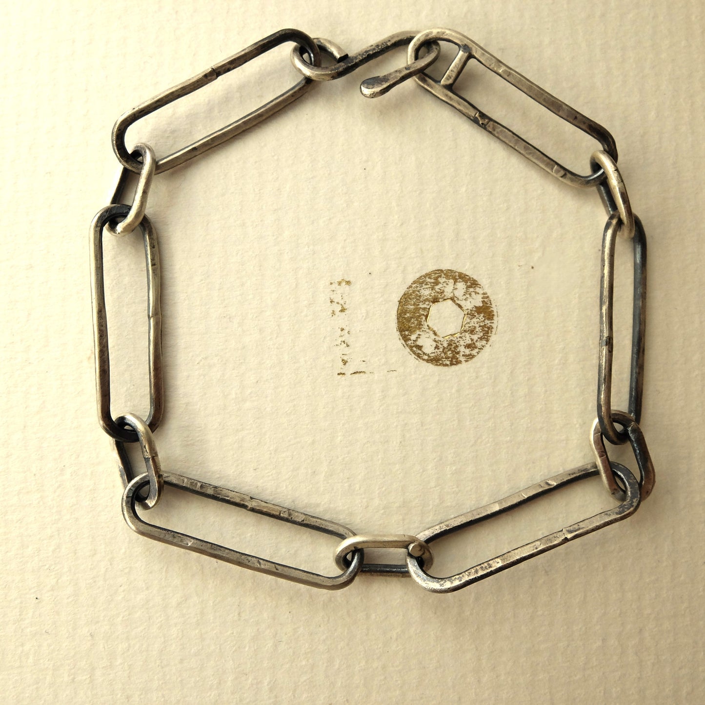 Ellie Large Paperclip chain Bracelet in Sterling Silver