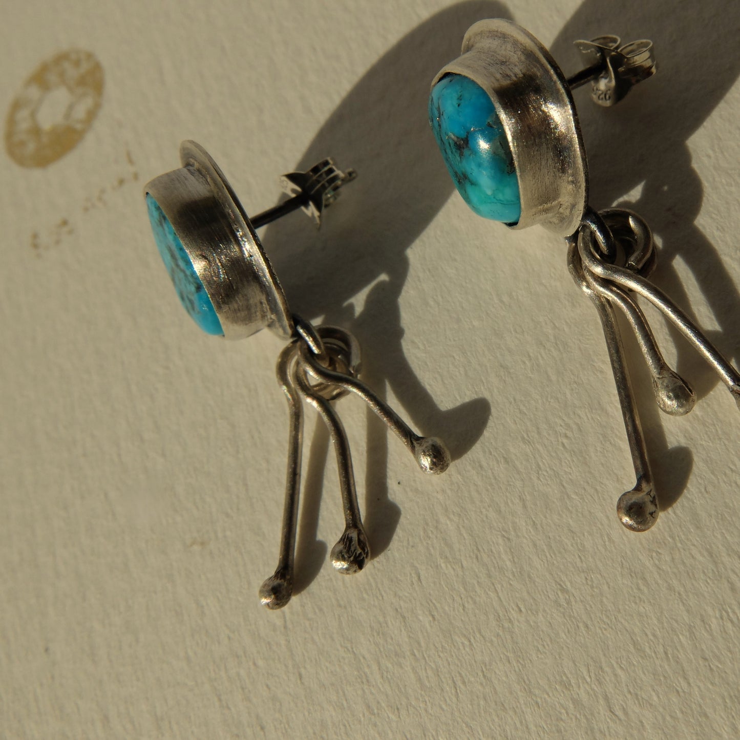 Ethel Kingsman Turquoise stud earrings in Sterling Silver