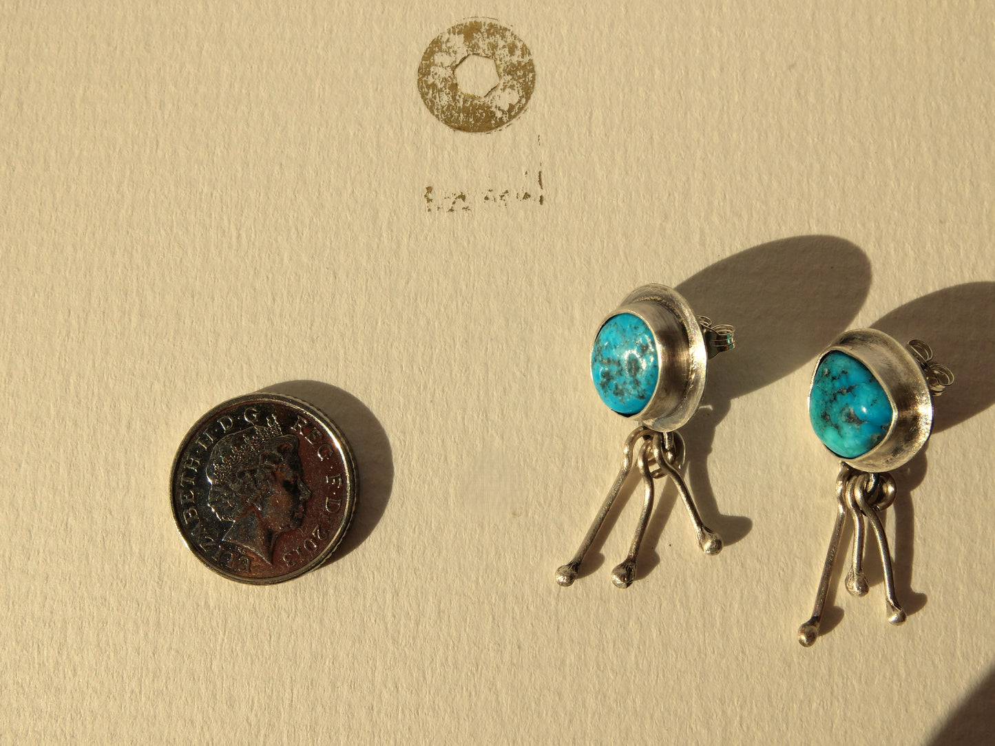 Ethel Kingsman Turquoise stud earrings in Sterling Silver