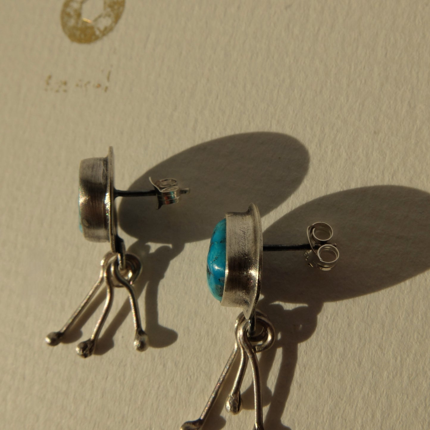 Ethel Kingsman Turquoise stud earrings in Sterling Silver