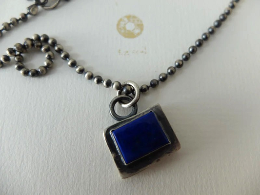 Alba Silver Lapis Lazuli Statement Necklace